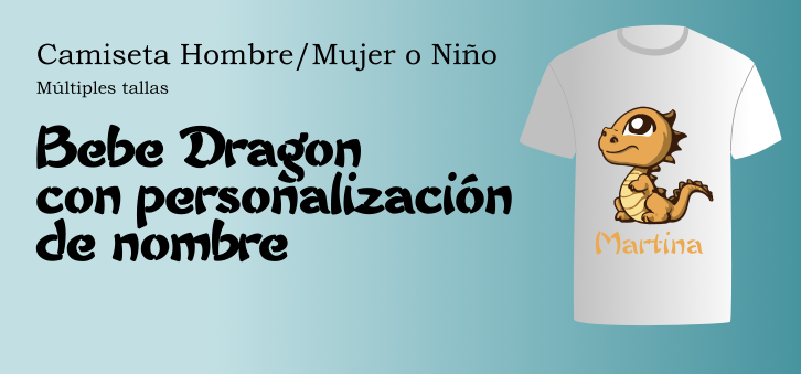 Camiseta Personalizada Bebe Dragon